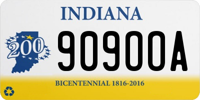 IN license plate 909OOA