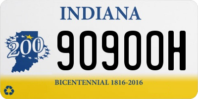 IN license plate 909OOH