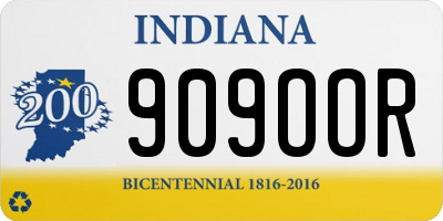 IN license plate 909OOR