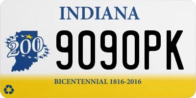 IN license plate 909OPK