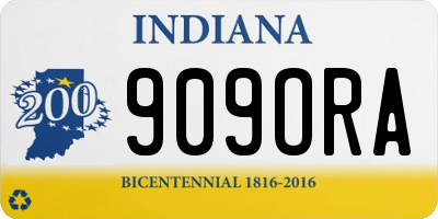 IN license plate 909ORA