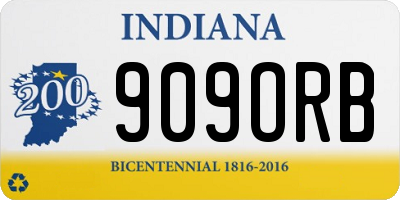 IN license plate 909ORB
