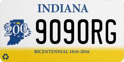 IN license plate 909ORG
