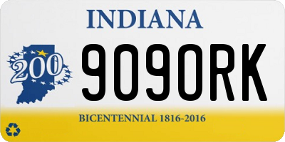 IN license plate 909ORK