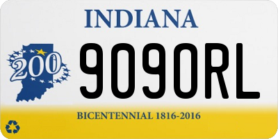 IN license plate 909ORL