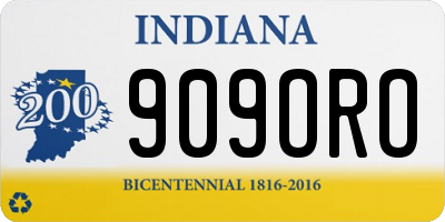 IN license plate 909ORO