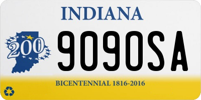 IN license plate 909OSA