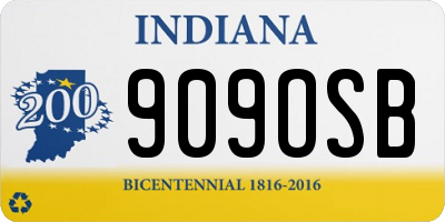 IN license plate 909OSB