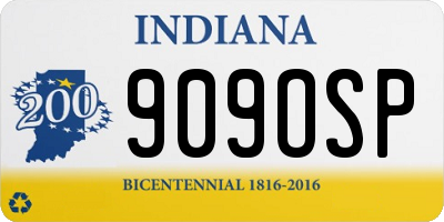 IN license plate 909OSP