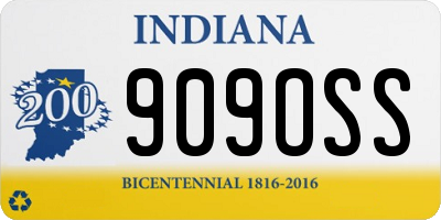 IN license plate 909OSS