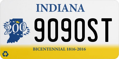 IN license plate 909OST