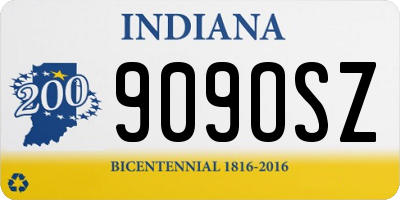 IN license plate 909OSZ