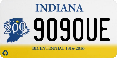 IN license plate 909OUE