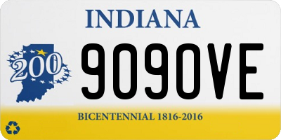 IN license plate 909OVE