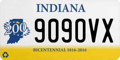 IN license plate 909OVX