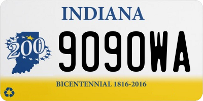 IN license plate 909OWA