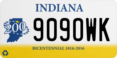 IN license plate 909OWK