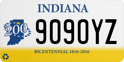 IN license plate 909OYZ