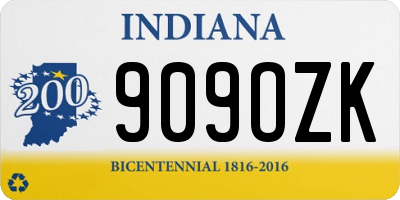 IN license plate 909OZK