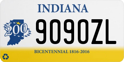IN license plate 909OZL
