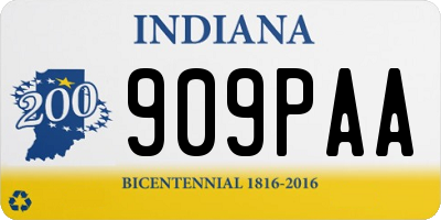 IN license plate 909PAA