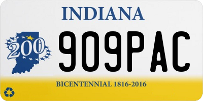 IN license plate 909PAC