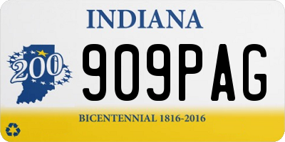 IN license plate 909PAG