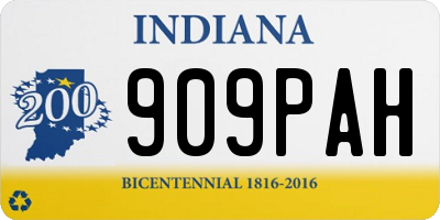 IN license plate 909PAH