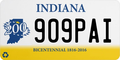 IN license plate 909PAI
