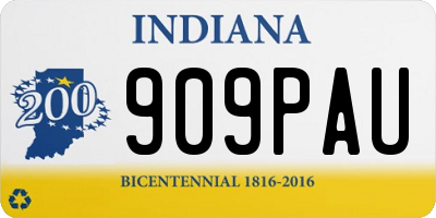IN license plate 909PAU