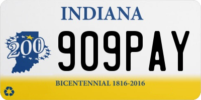 IN license plate 909PAY