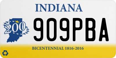 IN license plate 909PBA