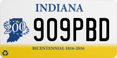 IN license plate 909PBD