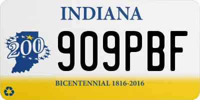IN license plate 909PBF