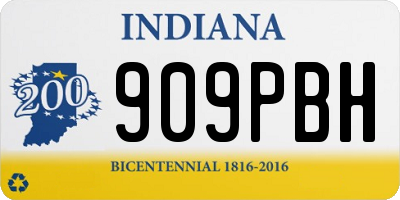 IN license plate 909PBH