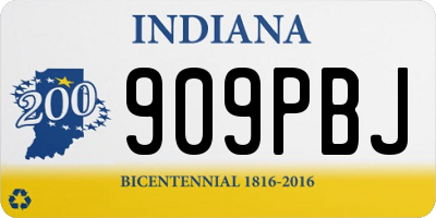 IN license plate 909PBJ