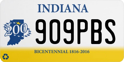 IN license plate 909PBS