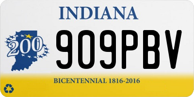 IN license plate 909PBV