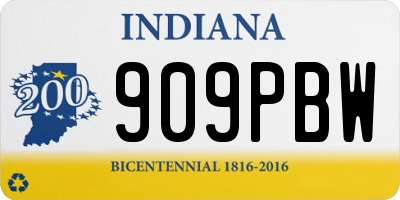 IN license plate 909PBW