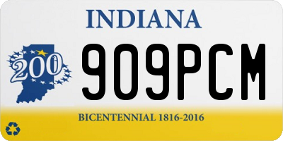 IN license plate 909PCM