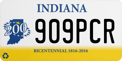 IN license plate 909PCR