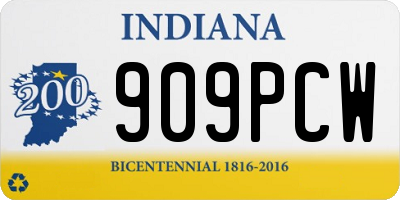 IN license plate 909PCW