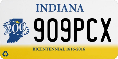 IN license plate 909PCX