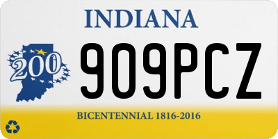 IN license plate 909PCZ