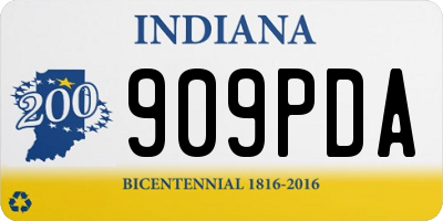 IN license plate 909PDA