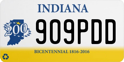 IN license plate 909PDD