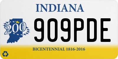 IN license plate 909PDE