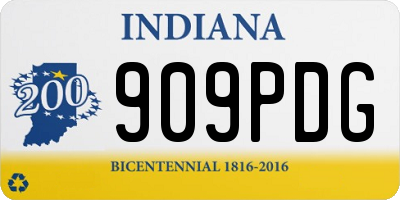 IN license plate 909PDG