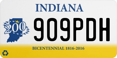 IN license plate 909PDH
