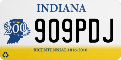 IN license plate 909PDJ